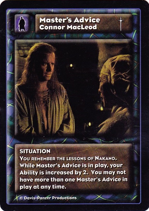 Master's Advice (Connor MacLeod)